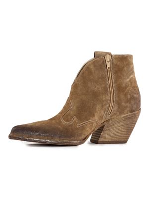 Beige Suede Texan Ankle Boot ELENA IACHI | E2004VELOURCAMEL